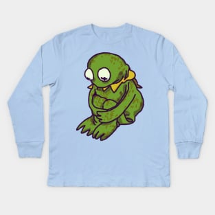 sad slumped kermit the frog / the muppets meme Kids Long Sleeve T-Shirt